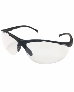 (12/Case) ZTEK ANSI Z87 Clear Frame Safety Glasses - Clear Lens