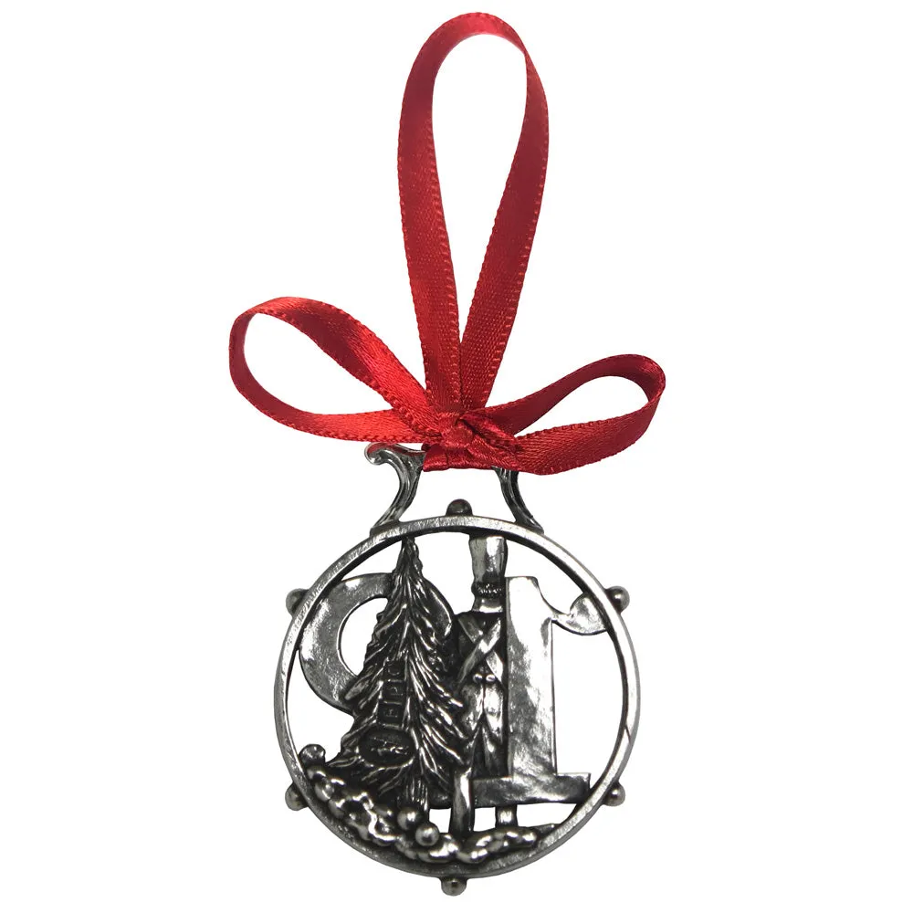 12th Day Of Christmas Tree Pewter Ornament Bauble Decoration