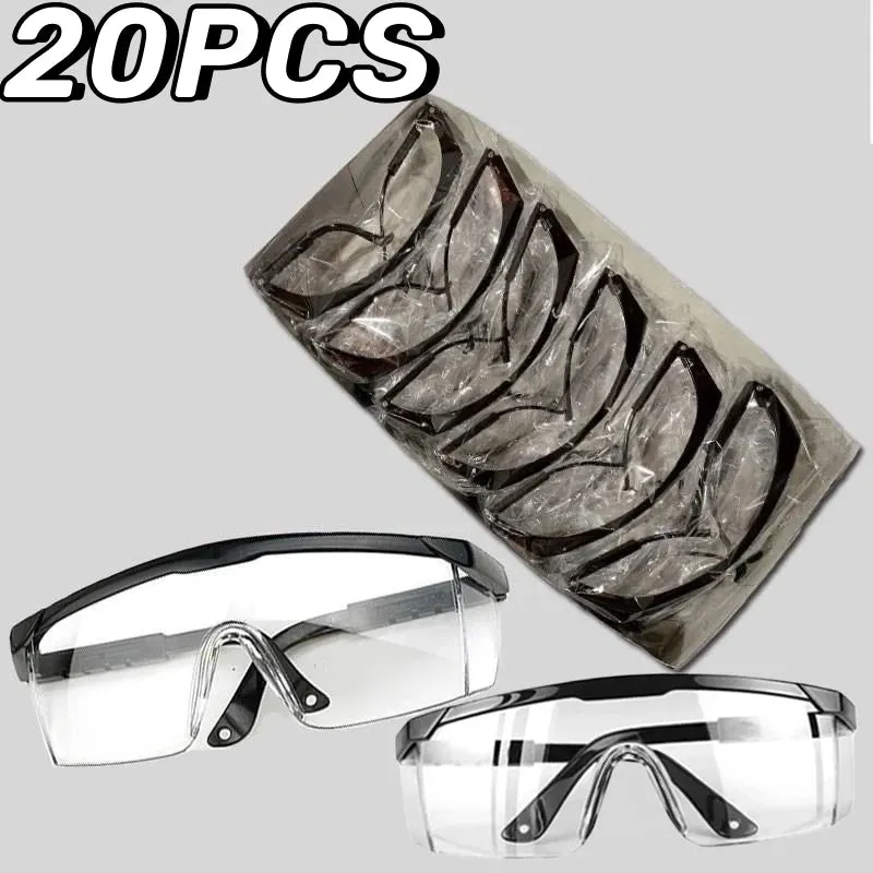 20PCS Work Safety Eye Protecting Glasses Goggles Industrial Anti-Splash Wind Dust Proof Glasses