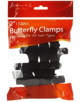 2" Butterfly Clamps - Black