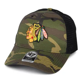 47 Brand Chicago Blackhawks Trucker Cap - NHL Camo Branson MVP - Camouflage