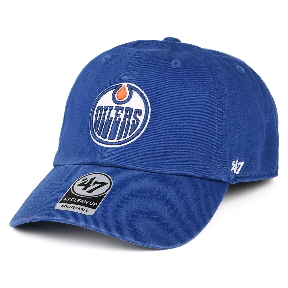 47 Brand Edmonton Oilers Baseball Cap - NHL Clean Up - Royal Blue