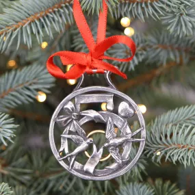 5th Day Of Christmas Tree Pewter Ornament Bauble Decoration