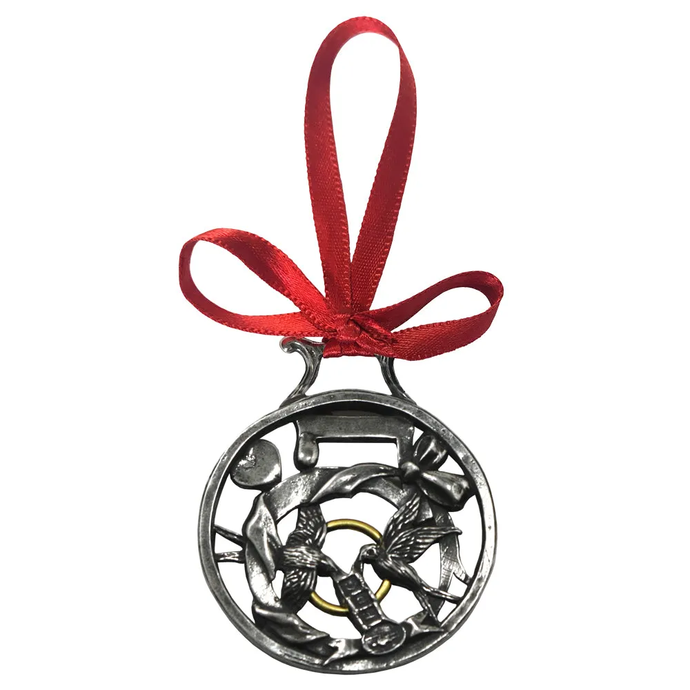 5th Day Of Christmas Tree Pewter Ornament Bauble Decoration