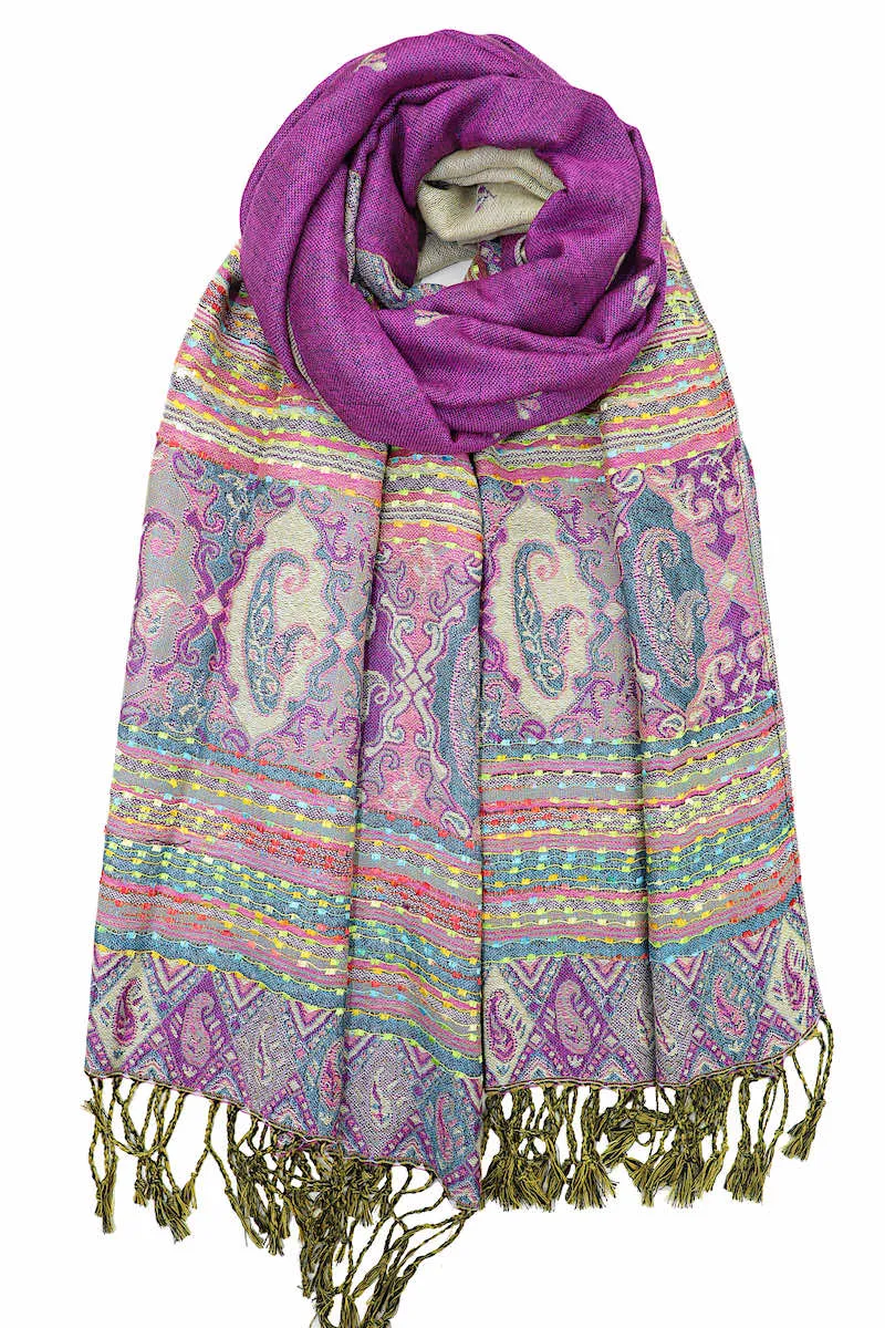 Achillea Bohemian Pashmina Ethnic Tribal Shawl Wrap Scarf