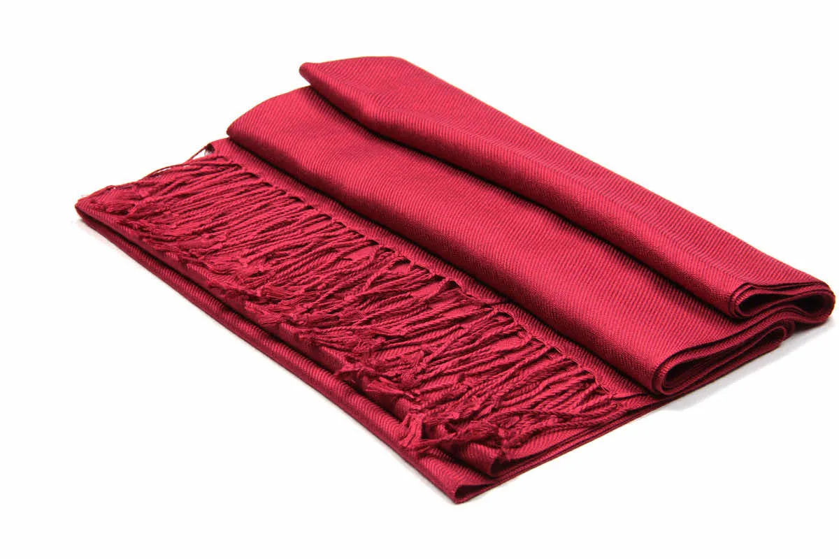 Achillea Burgundy Pashmina Scarf