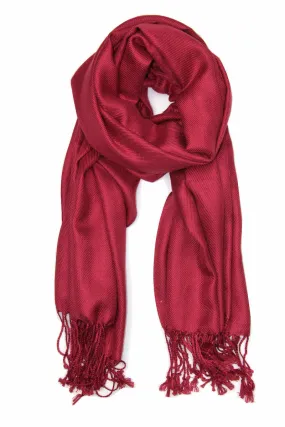 Achillea Burgundy Pashmina Scarf