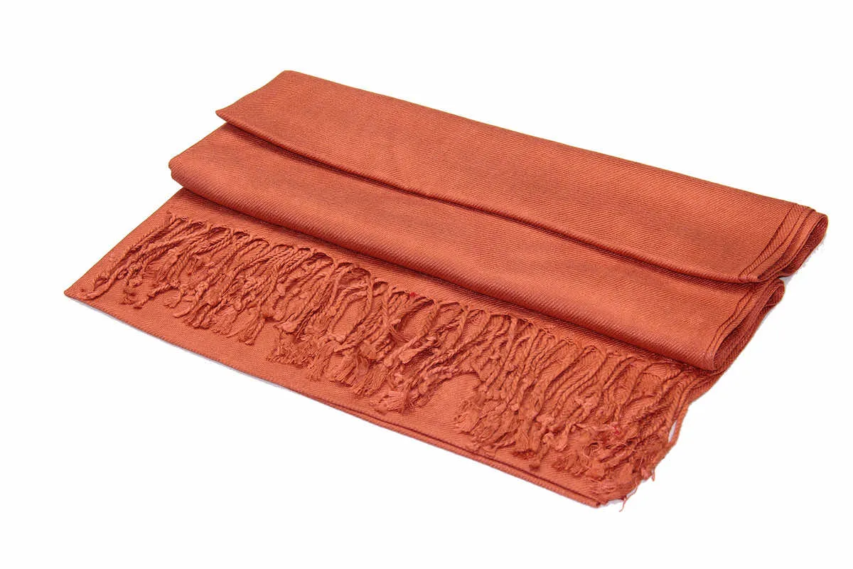 Achillea Burnt Orange Pashmina Scarf