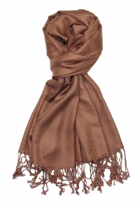 Achillea Cocoa Brown Pashmina Scarf