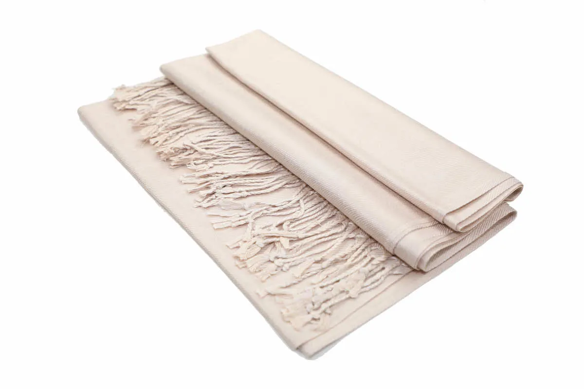 Achillea Cream Pashmina Scarf