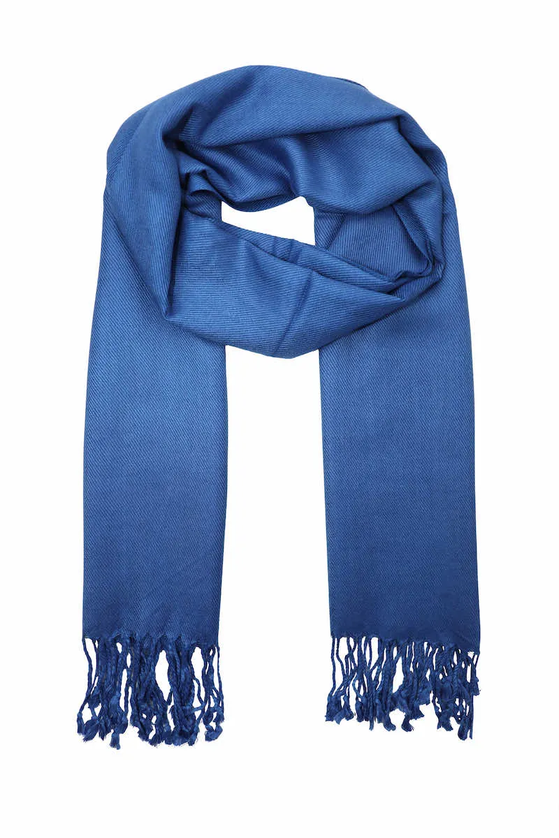 Achillea Denim Blue Pashmina Scarf