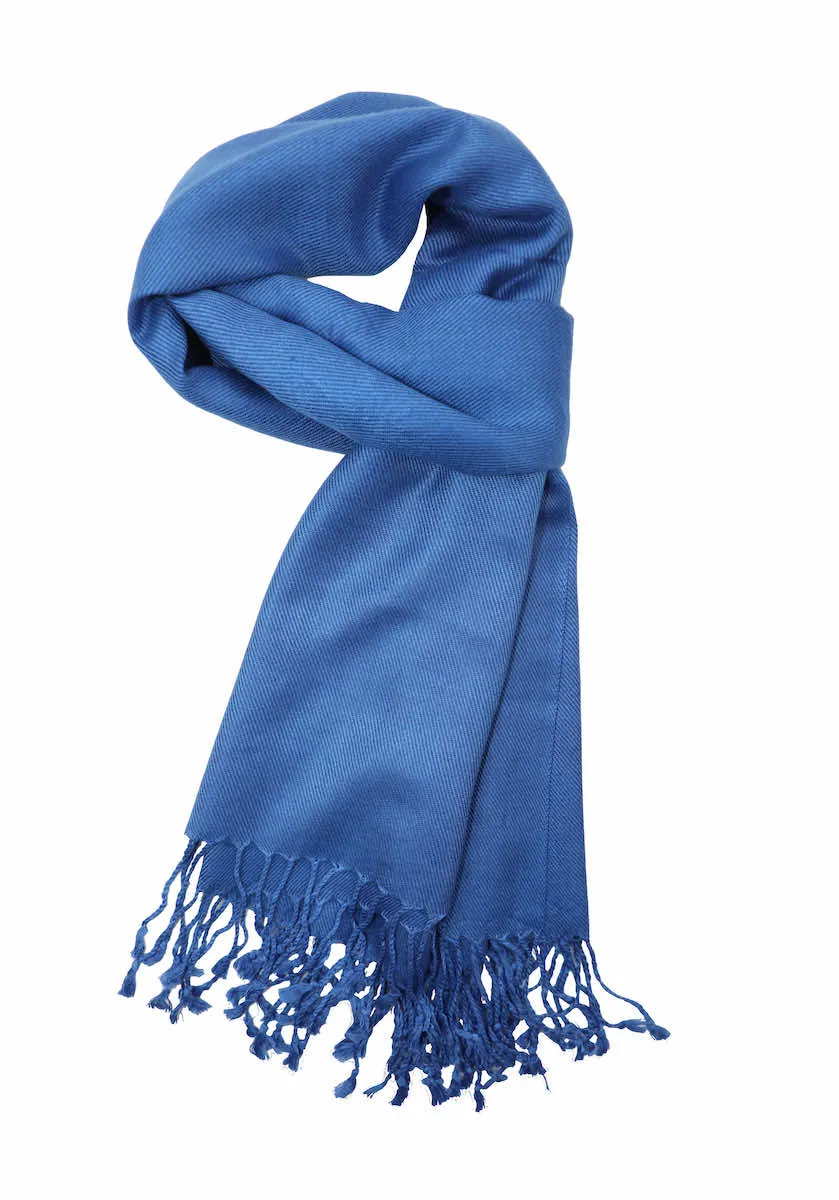 Achillea Denim Blue Pashmina Scarf