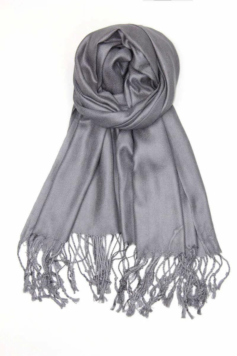 Achillea Grey Pashmina Scarf