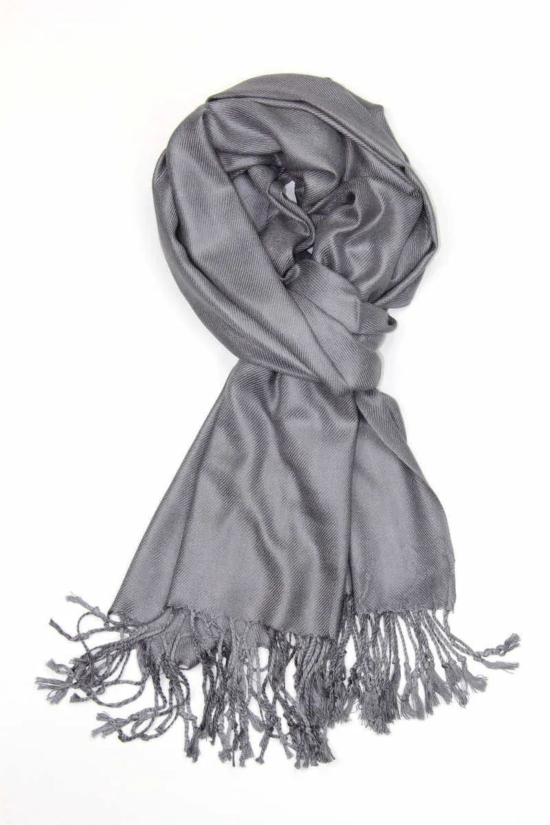 Achillea Grey Pashmina Scarf