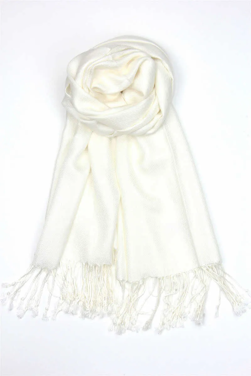 Achillea Ivory Pashmina Scarf