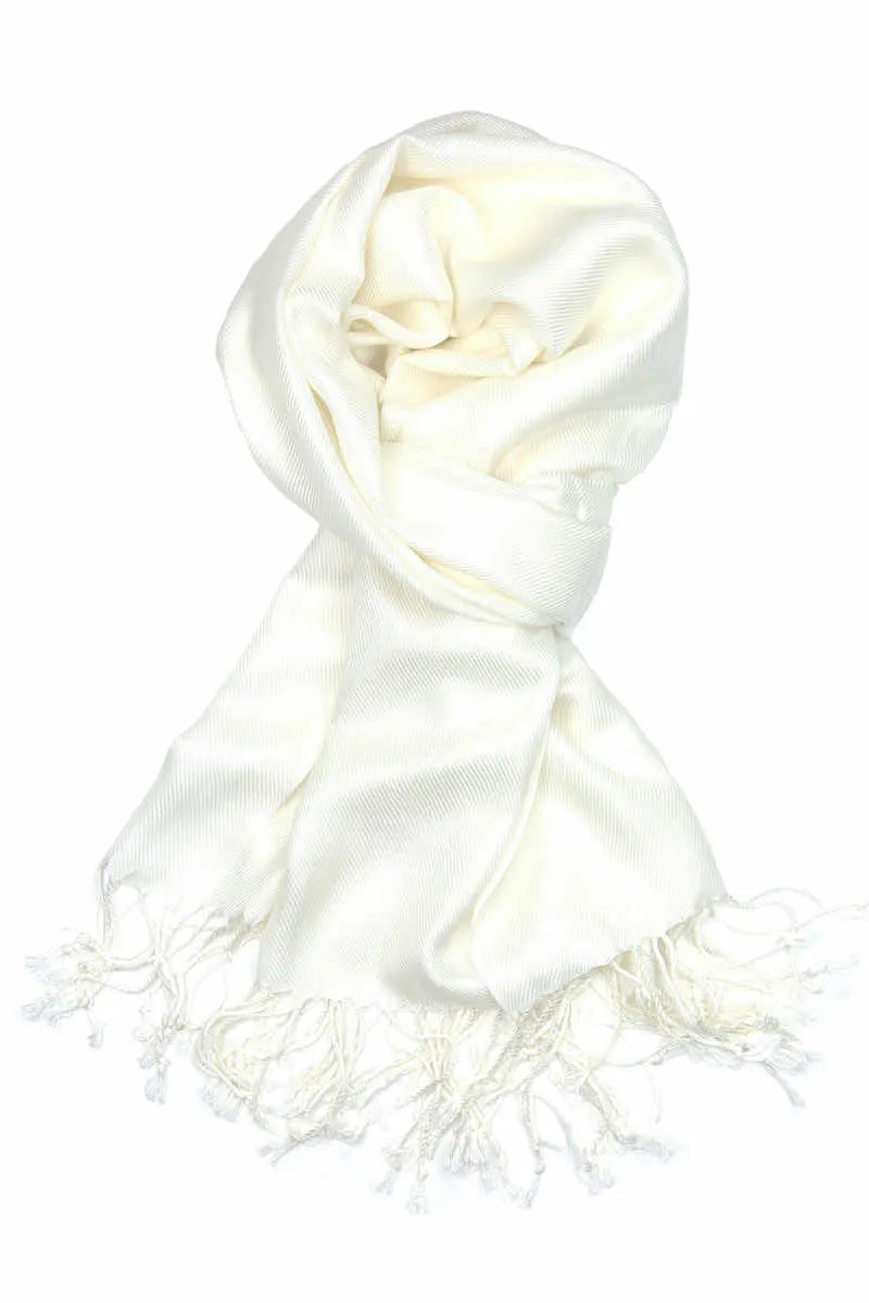 Achillea Ivory Pashmina Scarf