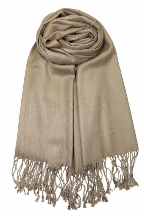 Achillea Khaki Pashmina Scarf