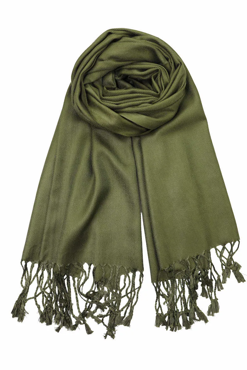 Achillea Large Soft Silky Pashmina Scarf Shawl Wrap in Solid Colors (30 Colors) Group 1