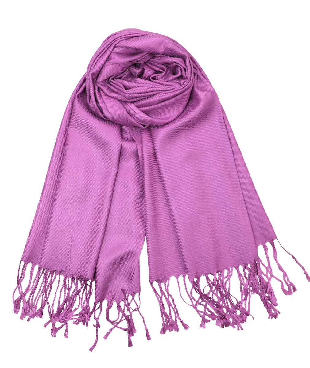 Achillea Large Soft Silky Pashmina Shawl Wrap Scarf in Solid Colors (35 Colors) Group 2