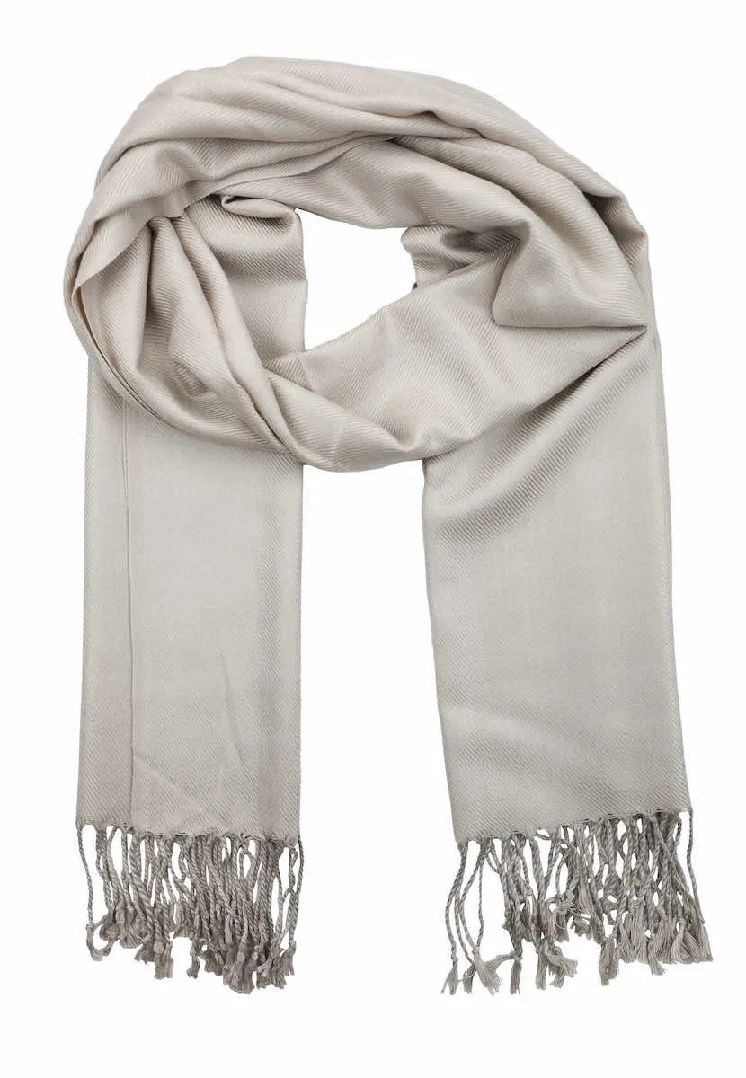 Achillea Light Khaki Pashmina Scarf