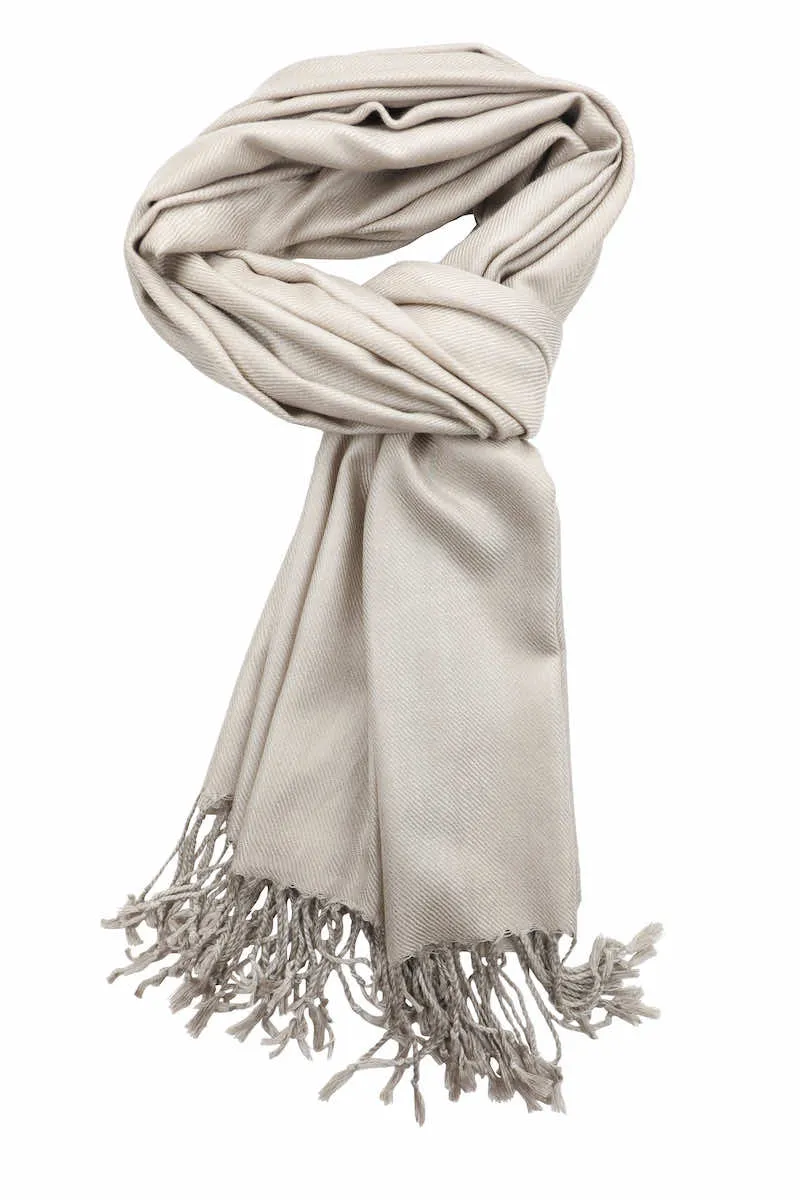 Achillea Light Khaki Pashmina Scarf