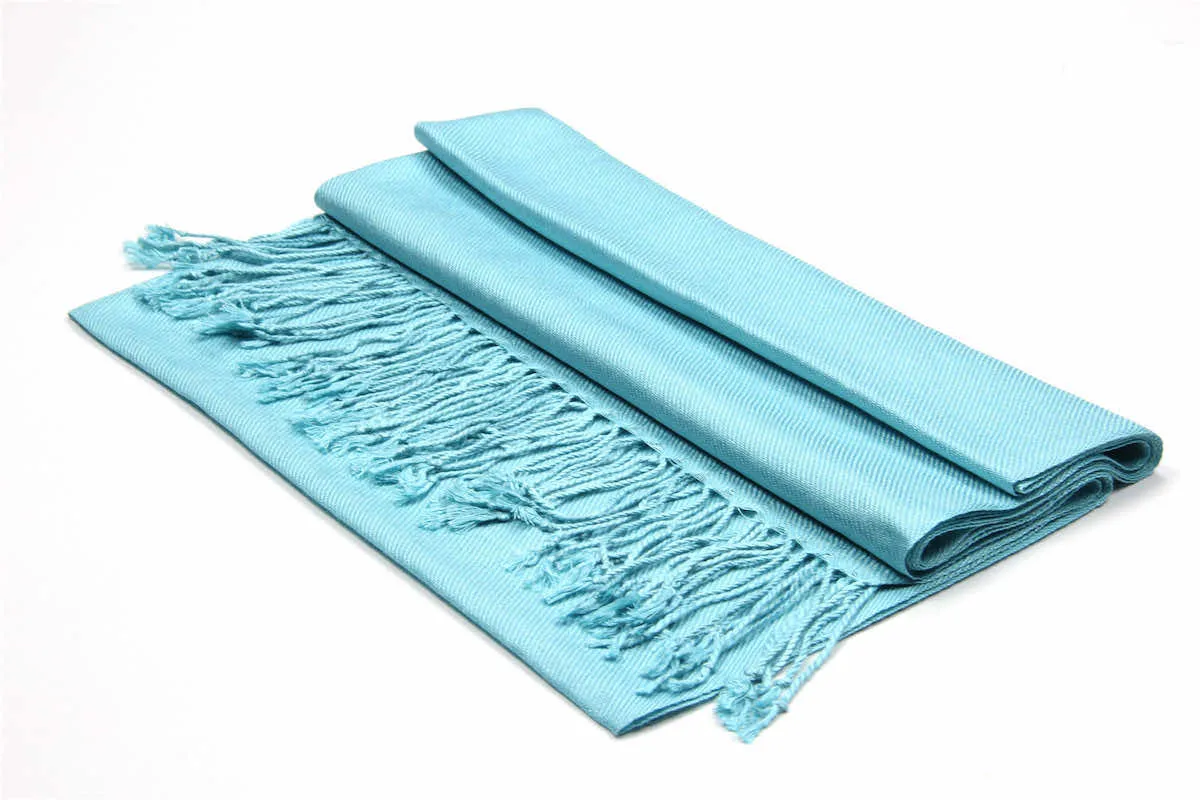 Achillea Light Turquoise Pashmina Scarf