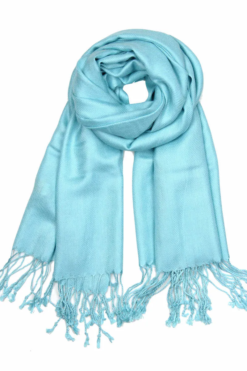 Achillea Light Turquoise Pashmina Scarf