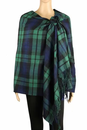 Achillea Long & Wide Scottish Clan Tartan Plaid Cashmere Feel Shawl Wrap Scarf