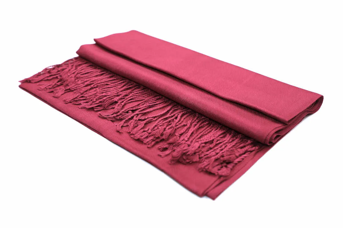 Achillea Maroon Pashmina Scarf