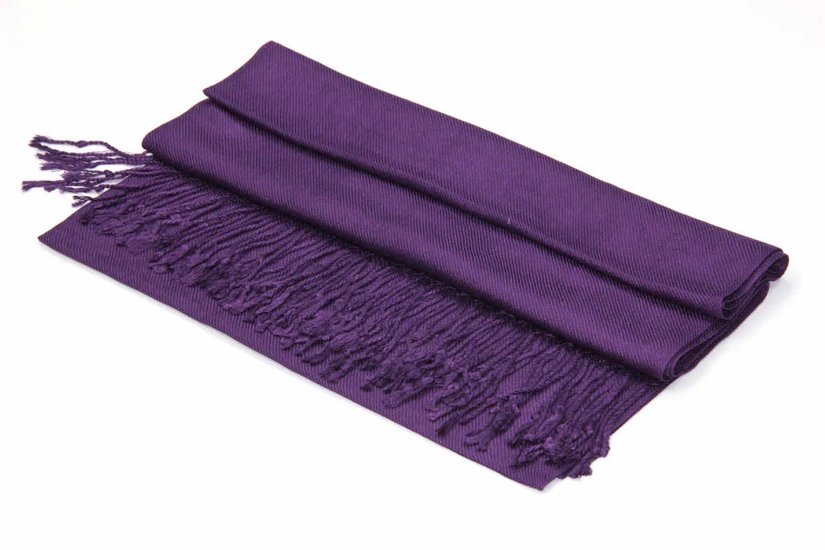 Achillea Plum Purple Pashmina Scarf