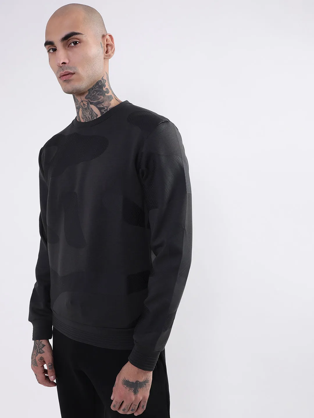 Antony Morato Men Black Printed Sweatshirt