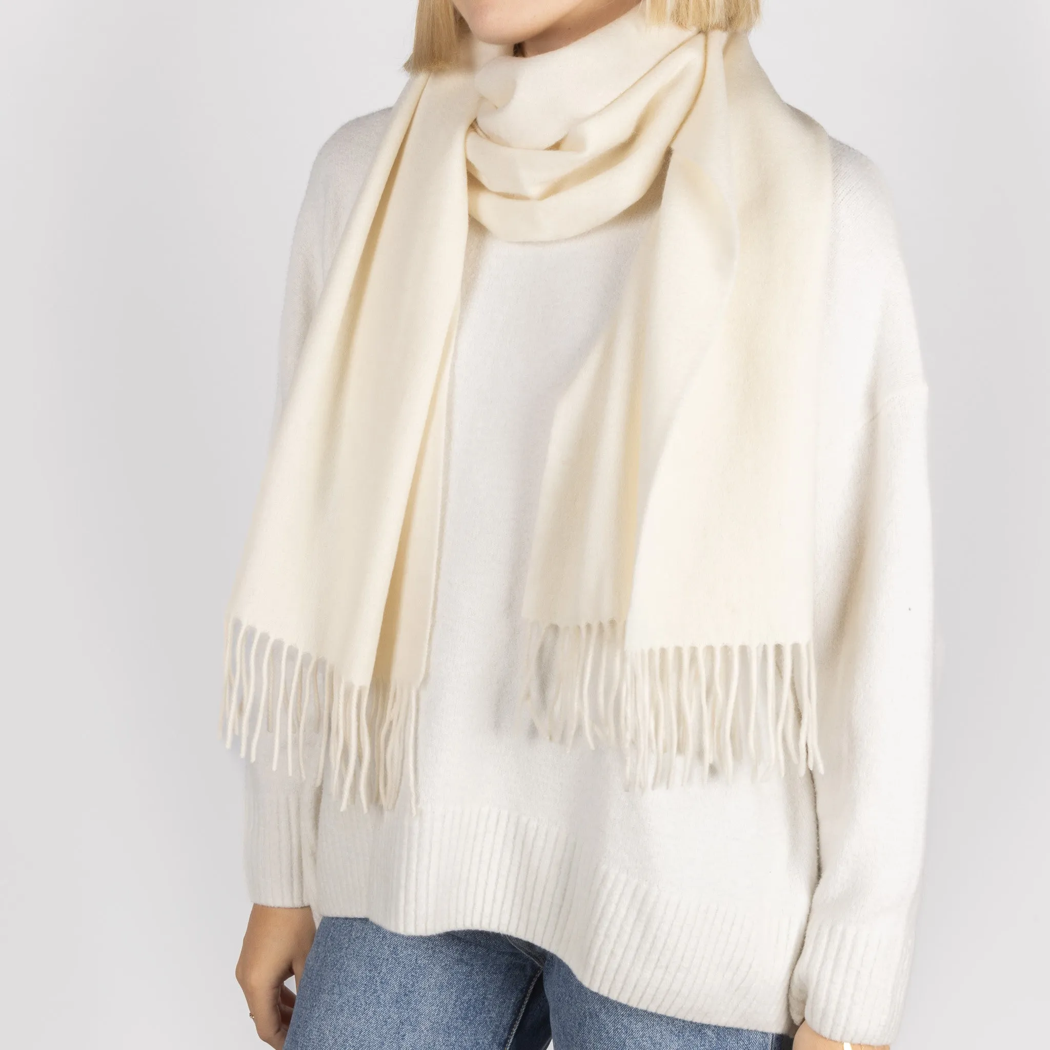 Australian Made Merino Scarf - Ivory