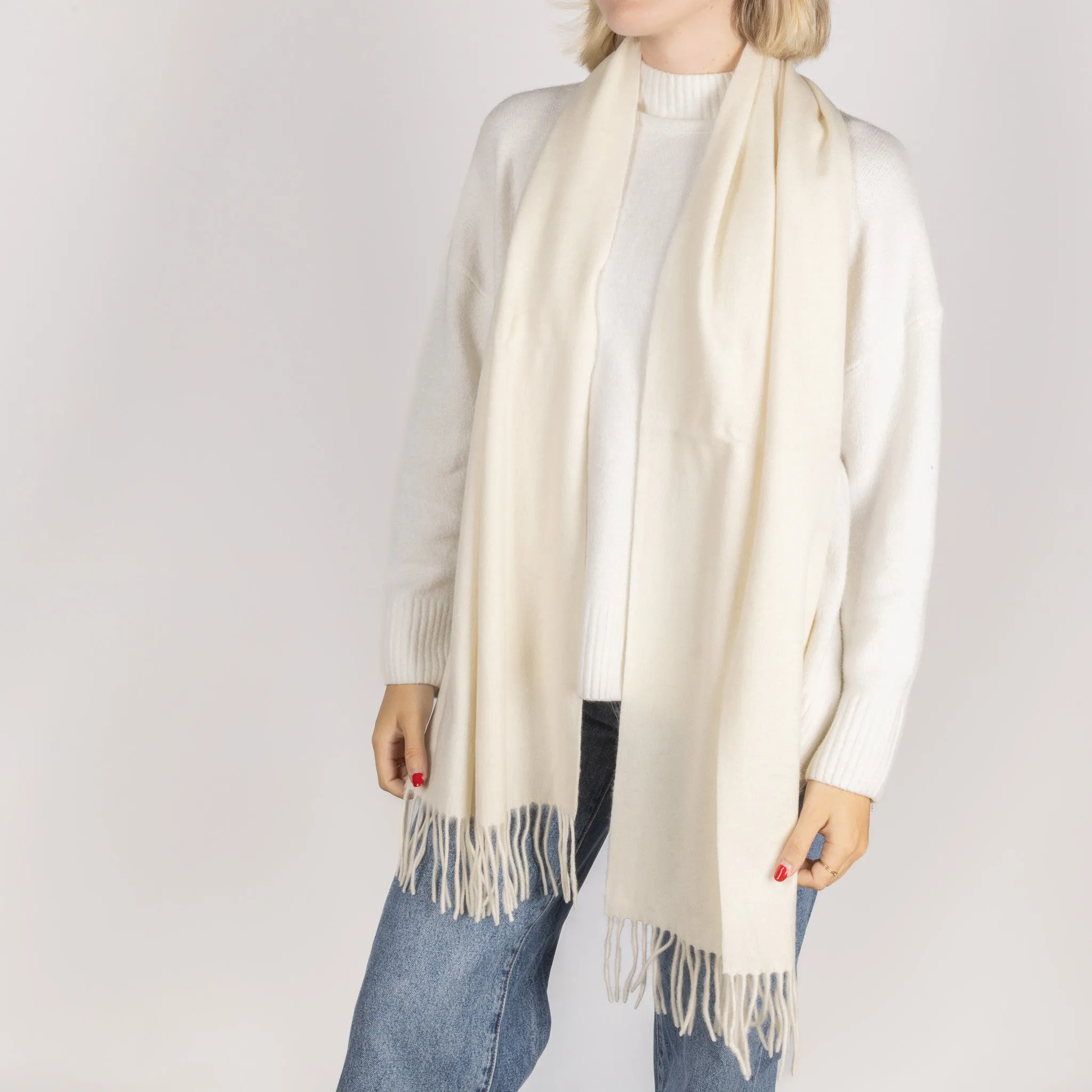 Australian Made Merino Scarf - Ivory