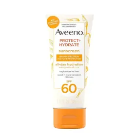 Aveeno Sunscreen Protect   Hydrate Broad Spectrum Body Lotion SPF60 - 3 Oz