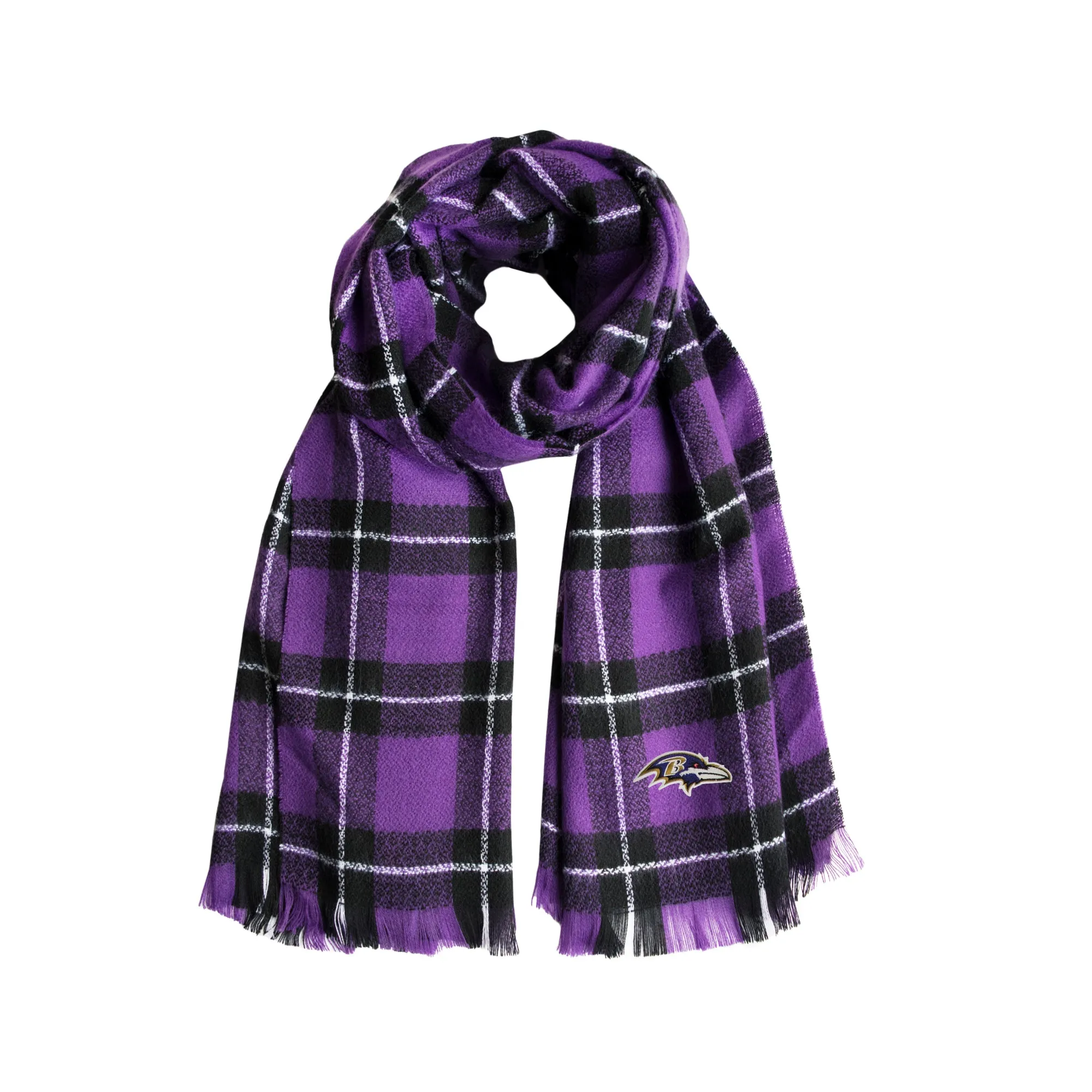 Baltimore Ravens Plaid Blanket Scarf