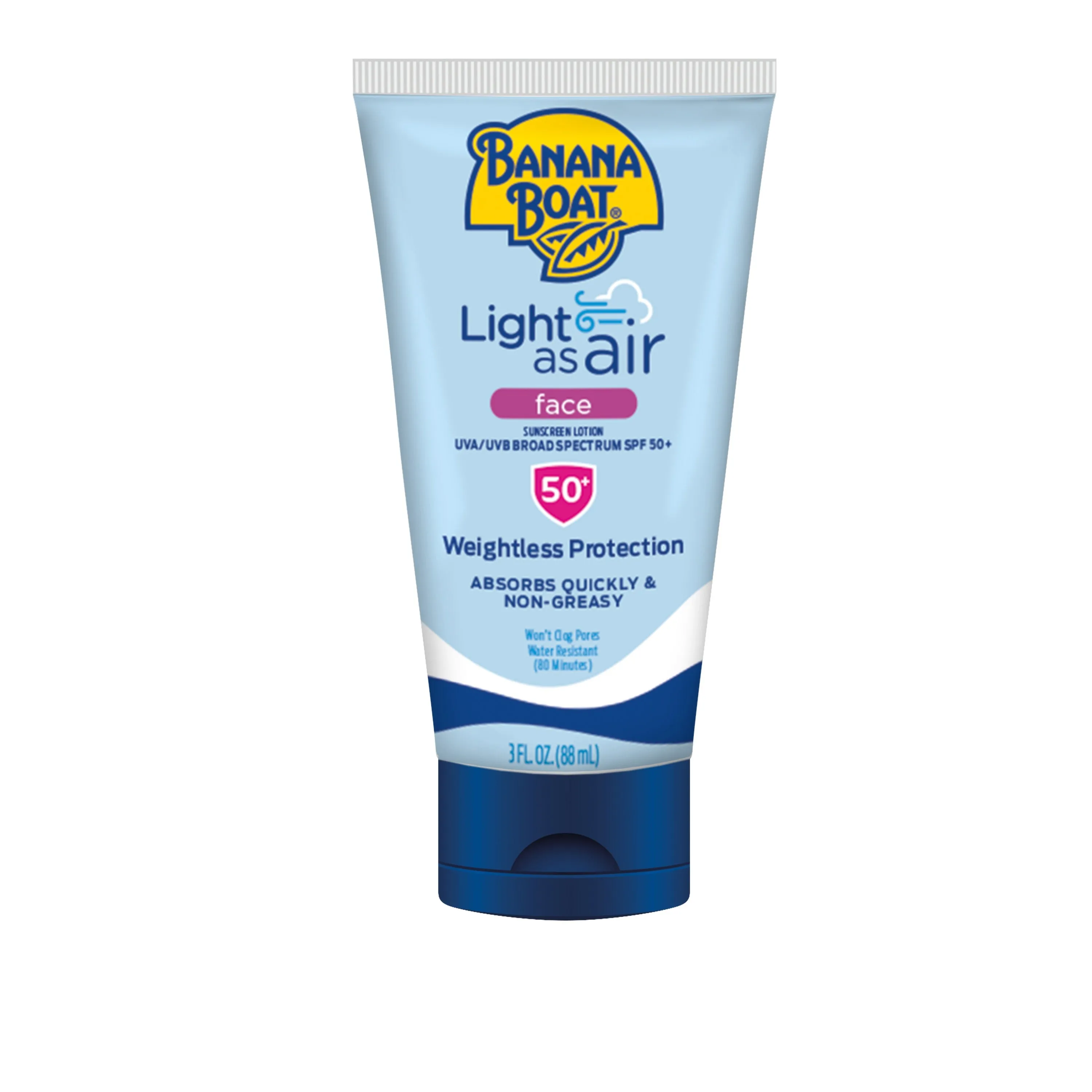 Banana Boat Sunscreen Light As Air Face Sunscreen Ultramist Lotion SPF 50 