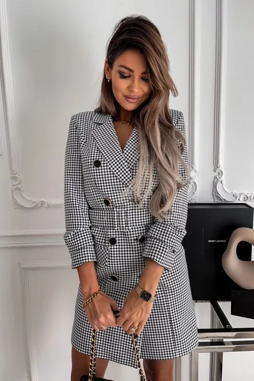 Belt Double Breasted Blazer Dress