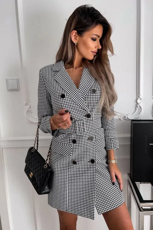 Belt Double Breasted Blazer Dress