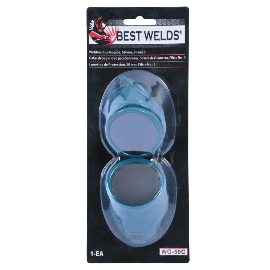 Best Welds Green Cup Goggles, Shade 5 - WG-50C