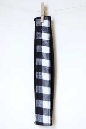 Black & White Plaid Headband