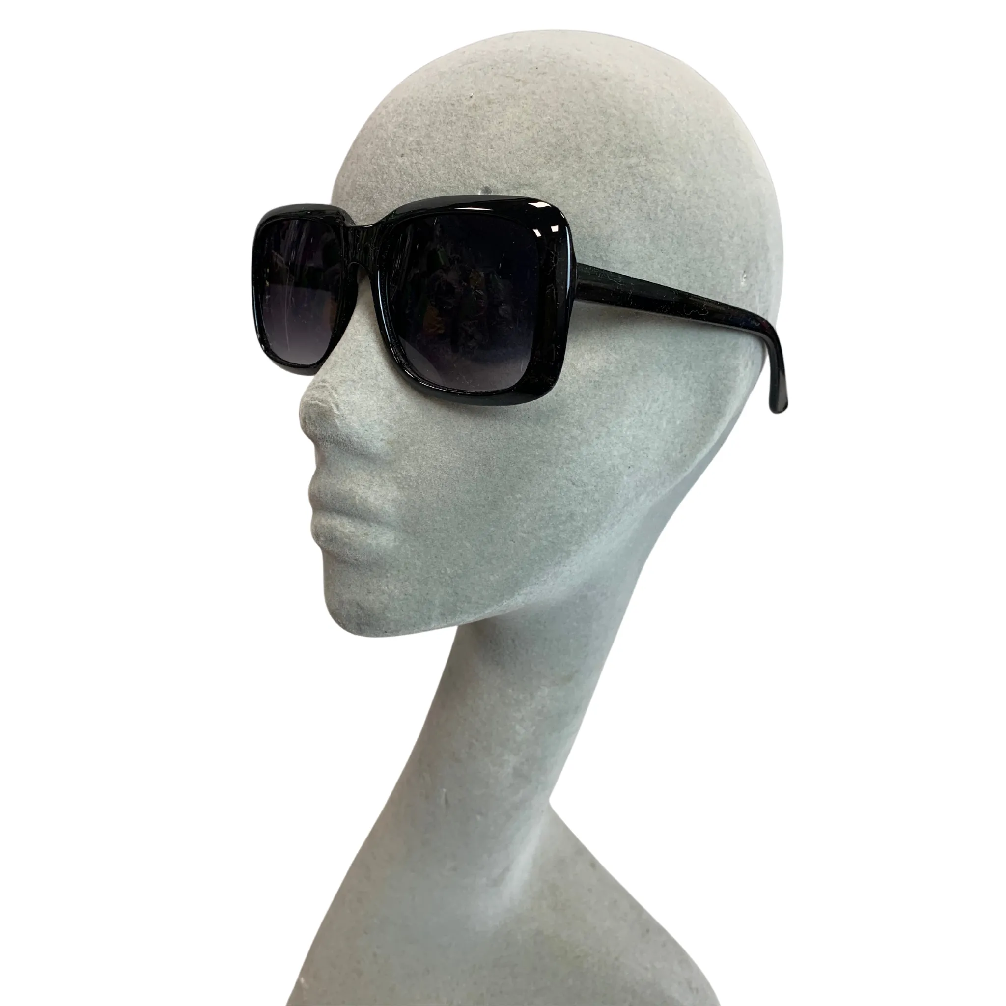 BLACK SQUARE VINTAGE STYLE 70s SUNGLASSES