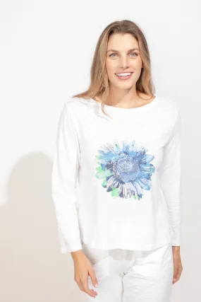 Boat Neck Sunflower Tee