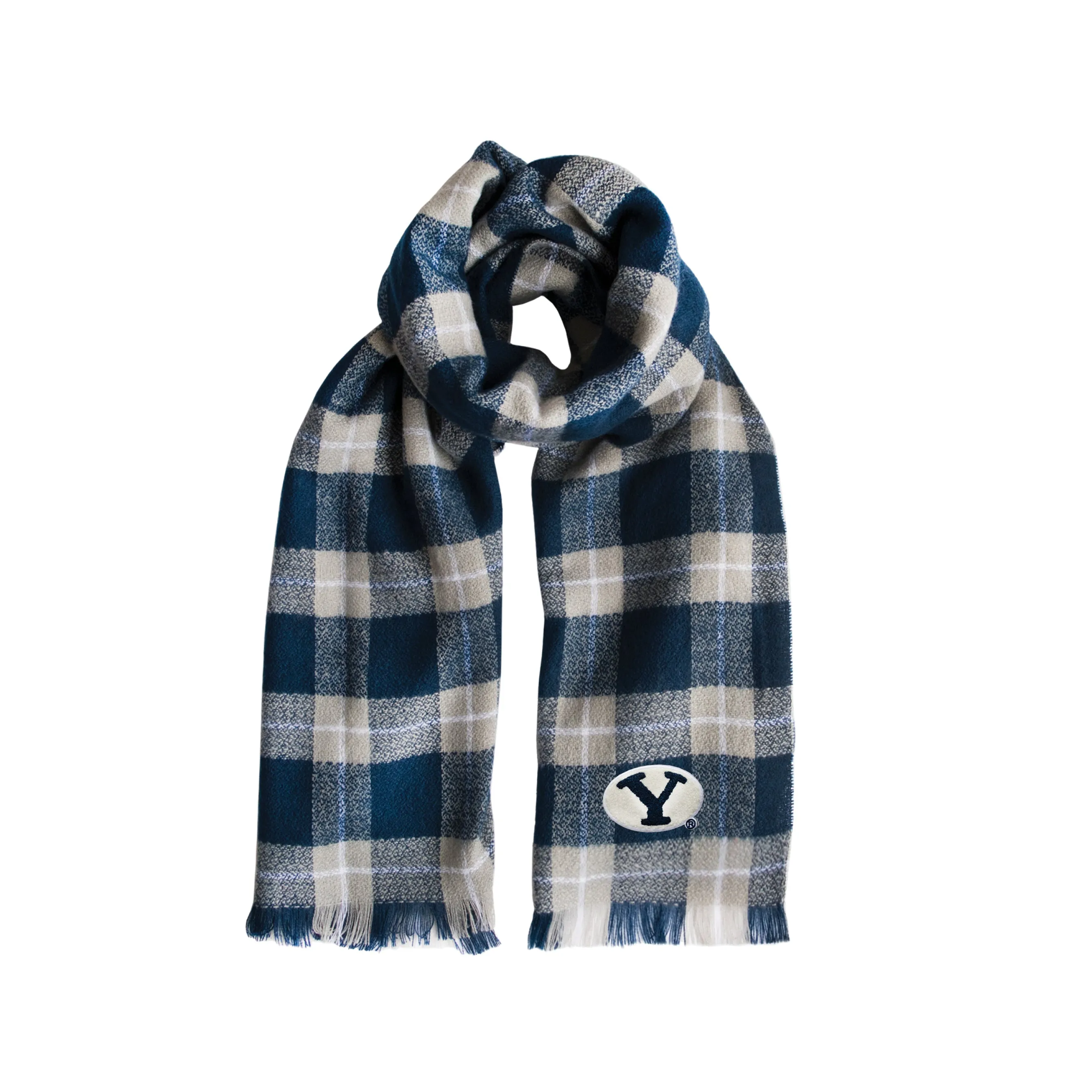 Brigham Young University Plaid Blanket Scarf