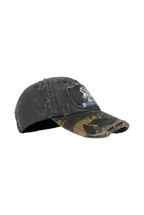 BURNIN* "Burnin for people" camouflage splicing vandalism worker peaked hat