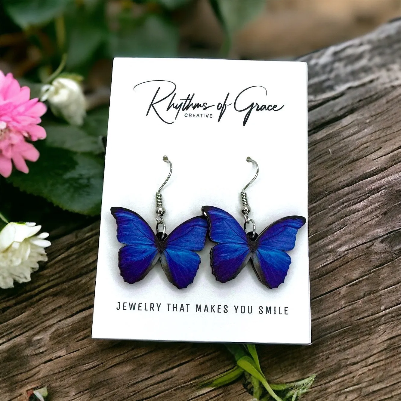 Butterfly Earrings - Easter Earrings, Handmade Earrings, Butterfly Jewelry, Butterfly Accessories,  Easter Accessories, Monarch Butterfly