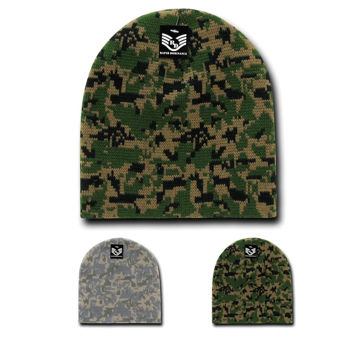 Camo Beanie Knit Cap Camouflage Military Watch Cap - Rapid Dominance R602