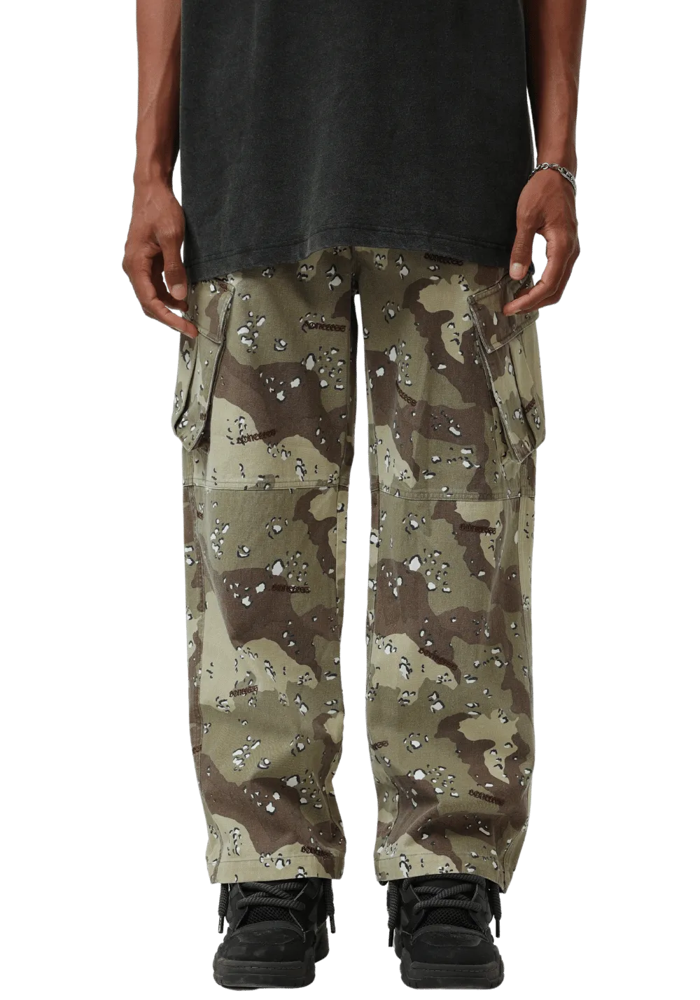 Camouflage Embroidered Work Pants