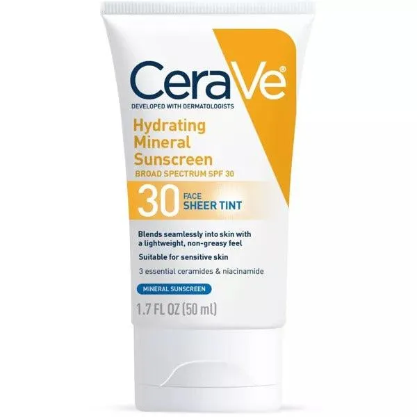 CeraVe Mineral Tinted Face Sunscreen SPF 30 - 1.7 oz.