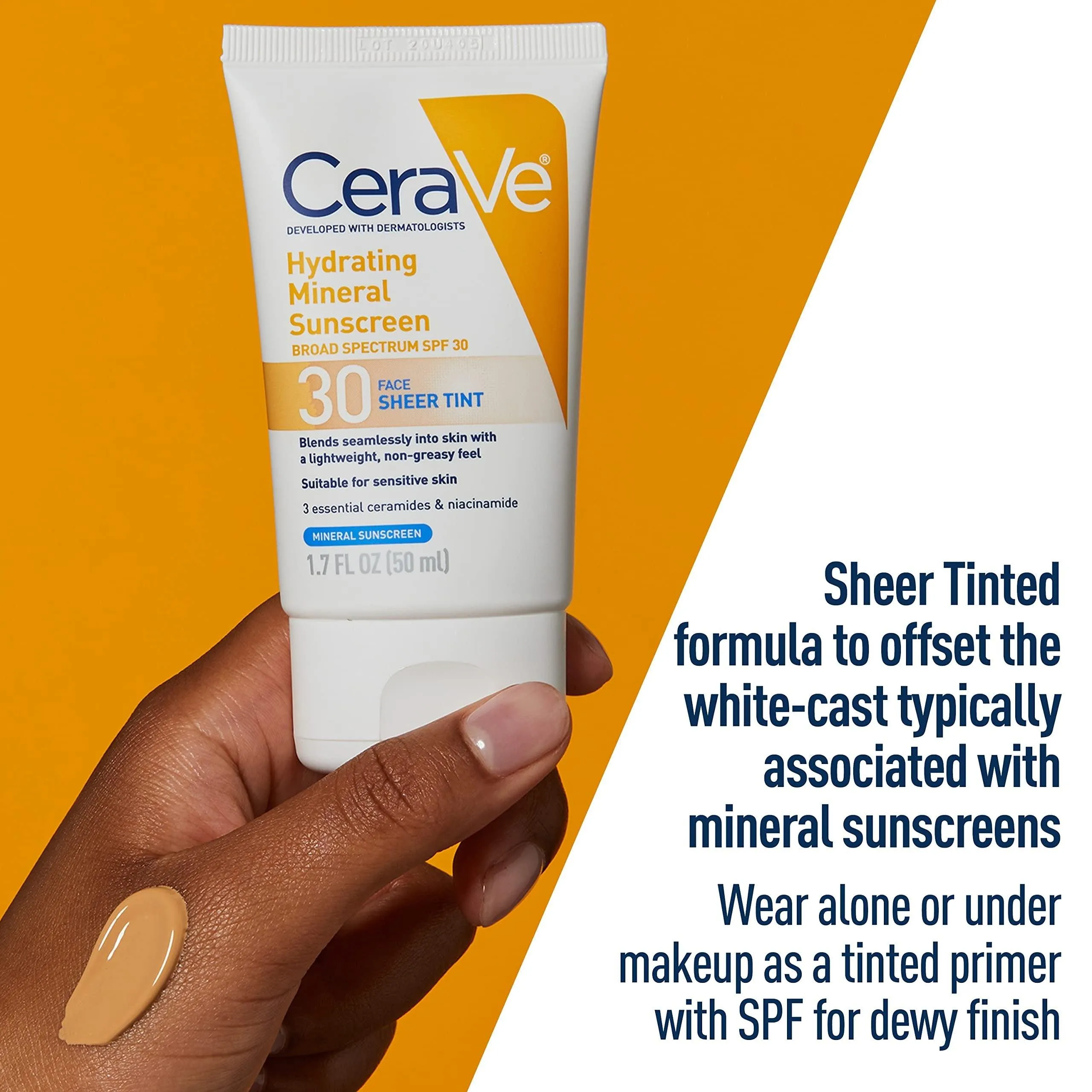 CeraVe Mineral Tinted Face Sunscreen SPF 30 - 1.7 oz.