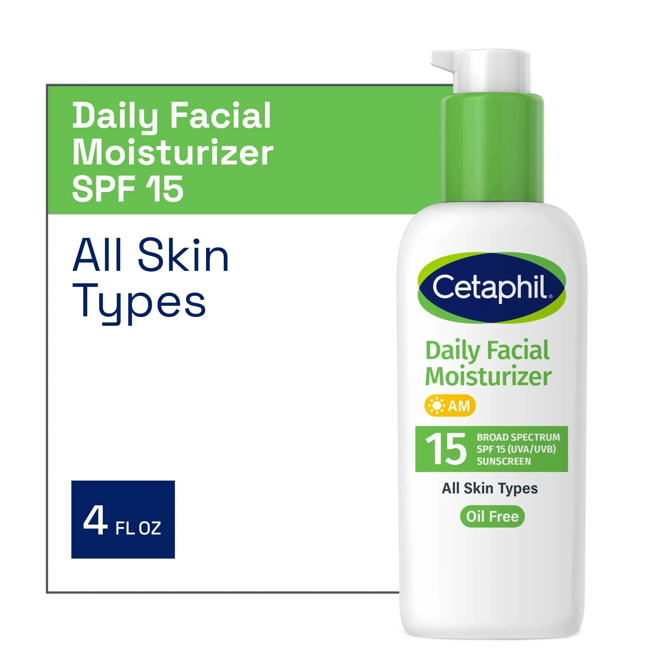 Cetaphil Daily Oil-Free Facial Moisturizer with SPF 15 Sunscreen - 4 oz